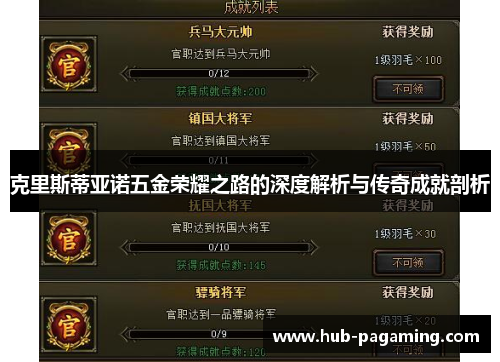 克里斯蒂亚诺五金荣耀之路的深度解析与传奇成就剖析